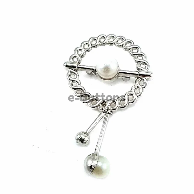 Pearl Silver Color Brooch BRS0009 Pearl Silver Color Brooch BRS0009