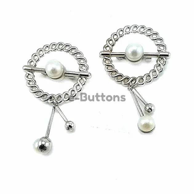 Pearl Silver Color Brooch BRS0009 Pearl Silver Color Brooch BRS0009
