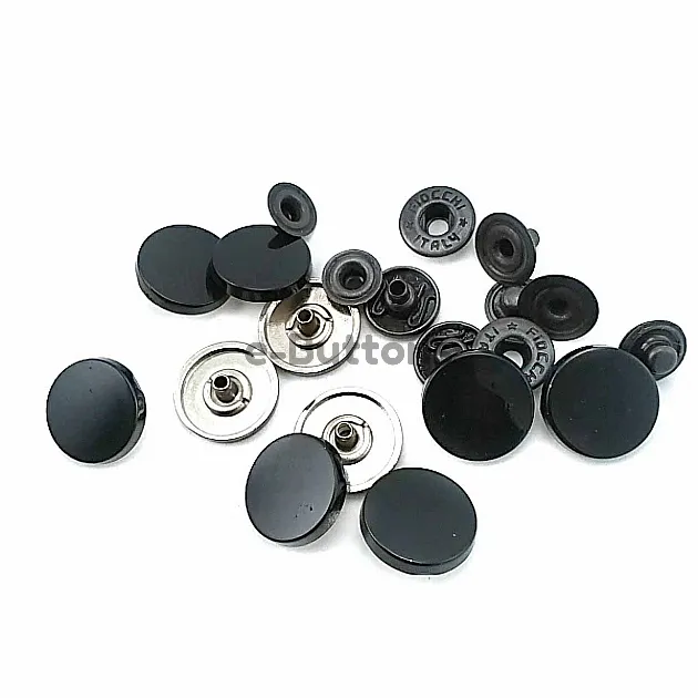 Snap Fastener 16 mm 5/8" Metal Black Coat Snap Buttons C0005 Snap Fastener 16 mm 5/8" Metal Black Coat Snap Buttons C0005