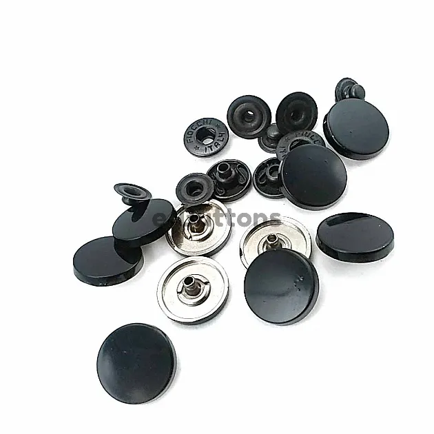 Snap Fastener 16 mm 5/8" Metal Black Coat Snap Buttons C0005 Snap Fastener 16 mm 5/8" Metal Black Coat Snap Buttons C0005