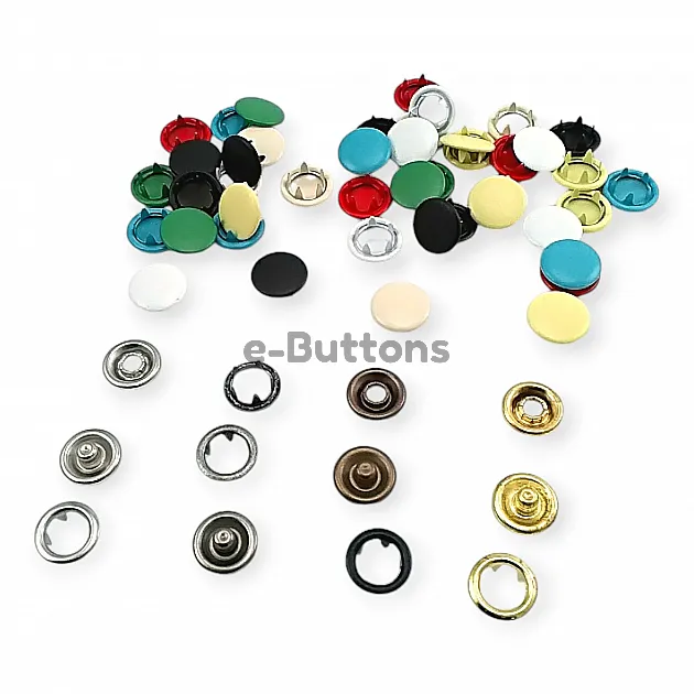 Prong Snap Fasteners 10.5 mm Painted Cap Snap Button Stainless C0011BOY Prong Snap Fasteners 10.5 mm Painted Cap Snap Button Stainless C0011BOY