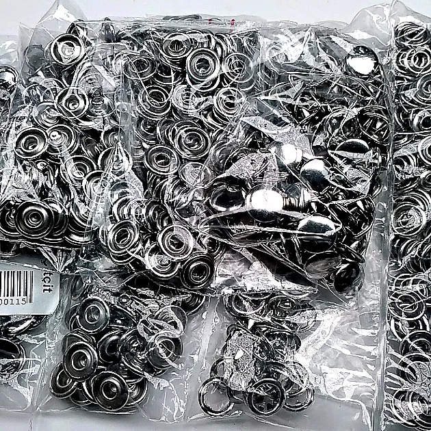 Baby Snap Fastener 9.5 mm Stainless Steel Prong Snap Fastener with Prong Cover 720 Pcs/Pack C0014P