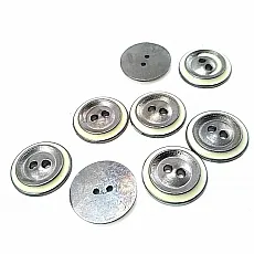 Enameled Button with Two Holes 16 mm - 26 Size D 0014