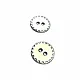 22 mm - 35 Length Edges Zigzag Patterned Enameled 2 Sewing Buttons D 0018