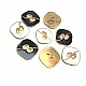 Square Enameled Button With Two Holes 25 mm - 40 Size D 0020