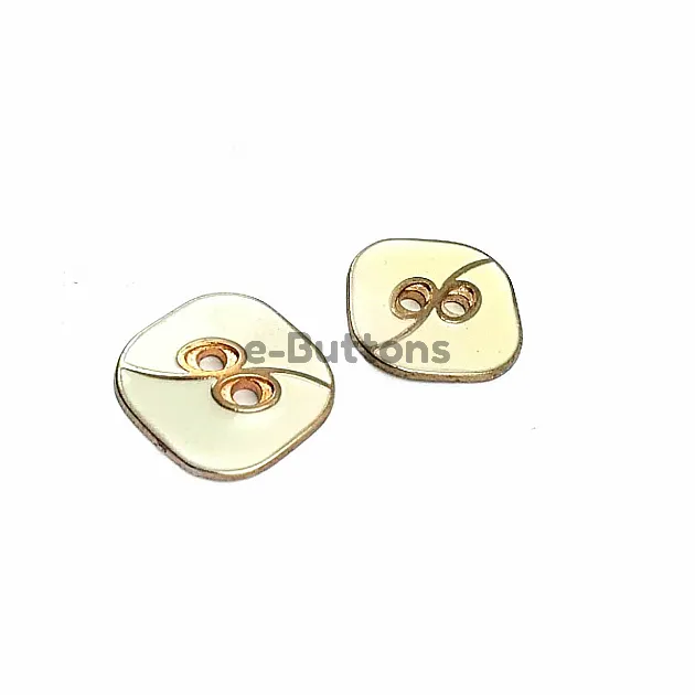 Square Enameled Button With Two Holes 25 mm - 40 Size D 0020