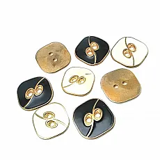 Kare Mineli İki Delikli Düğme 25 mm - 40 Boy D 0020