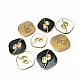 Square Enameled Button With Two Holes 25 mm - 40 Size D 0020