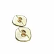 Square Enameled Button With Two Holes 23 mm - 35 Size D 0022