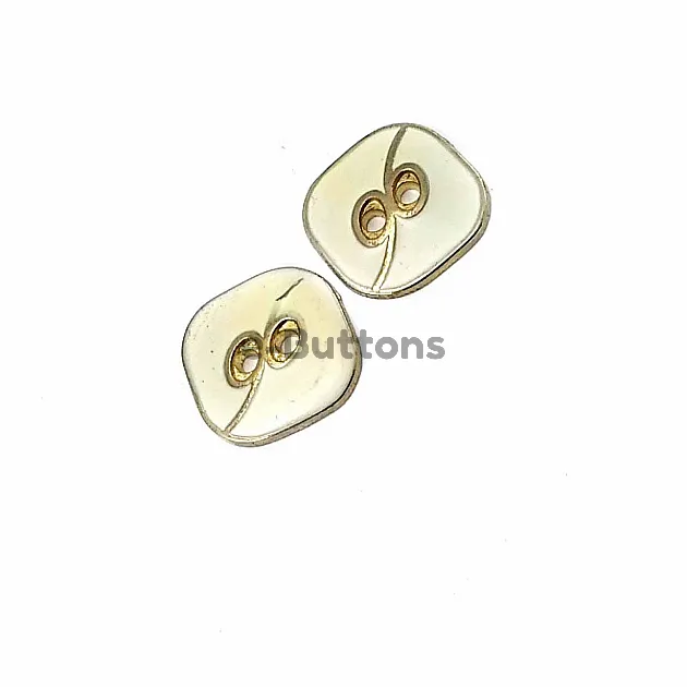 Square Enameled Button With Two Holes 23 mm - 35 Size D 0022