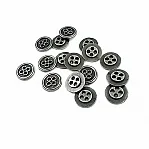 Metal Four-Hole Button 13 mm - 21 Size D 0026