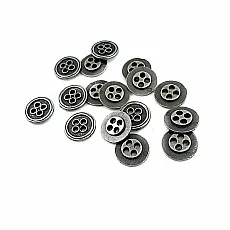 Metal Four-Hole Button 13 mm - 21 Size D 0026