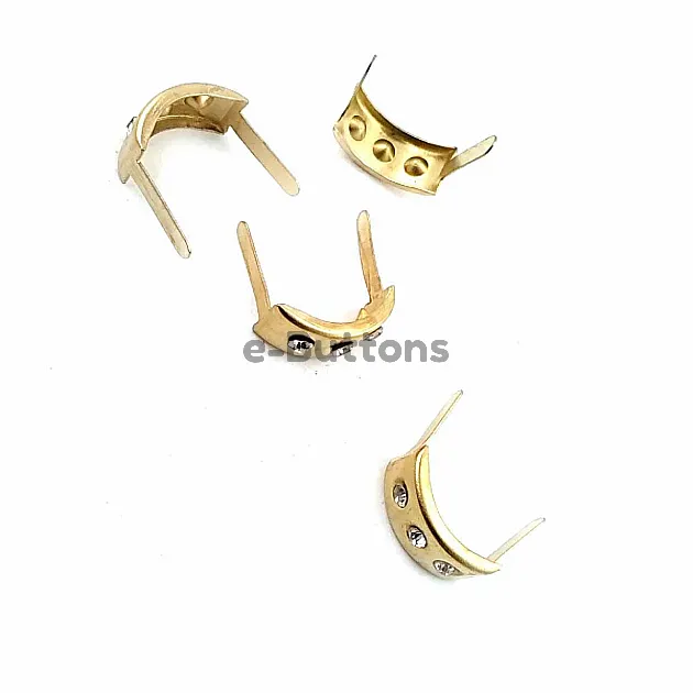 18 x 9 mm Üç taşlı Saç Fiyonk ( 250 Ad/Paket) F0001