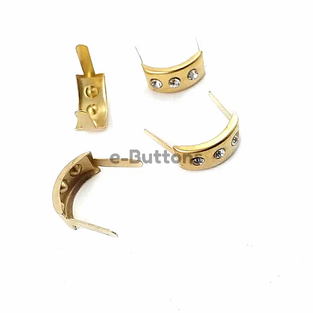 18 x 9 mm Üç taşlı Saç Fiyonk ( 250 Ad/Paket) F0001