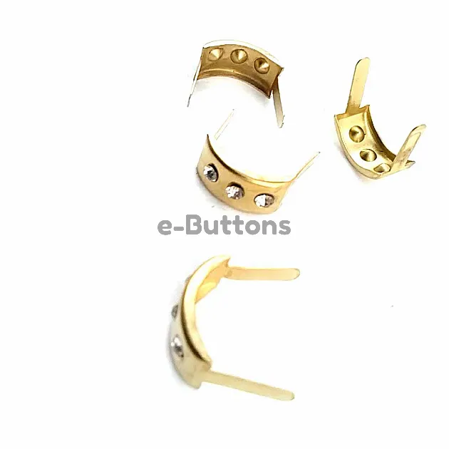 18 x 9 mm Üç taşlı Saç Fiyonk ( 250 Ad/Paket) F0001