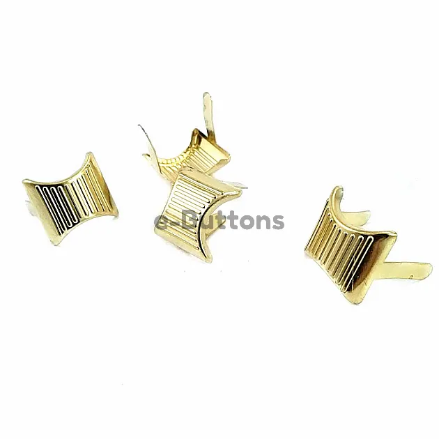 17 x 17.50  mm Çizgili Metal Fiyonk (250 Ad/Paket) F0002