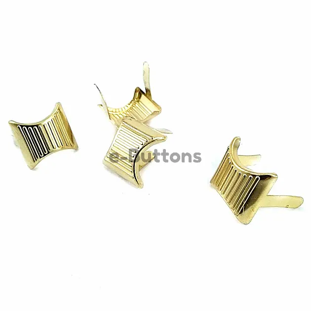 17 x 17.50  mm Çizgili Metal Fiyonk (250 Ad/Paket) F0002