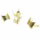 17 x 17.50  mm Çizgili Metal Fiyonk (250 Ad/Paket) F0002