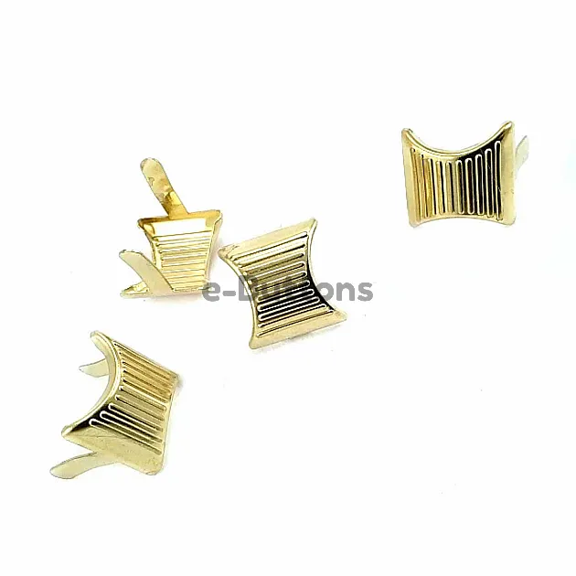 17 x 17.50  mm Çizgili Metal Fiyonk (250 Ad/Paket) F0002