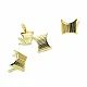 17 x 17.50  mm Çizgili Metal Fiyonk (250 Ad/Paket) F0002