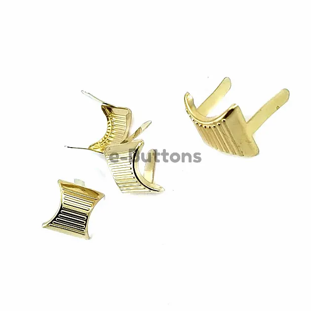 17 x 17.50  mm Çizgili Metal Fiyonk (250 Ad/Paket) F0002