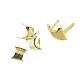 17 x 17.50  mm Çizgili Metal Fiyonk (250 Ad/Paket) F0002