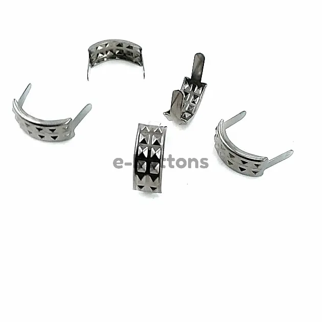 7.5 x 17.50  mm Piramit Desenli Metal Fiyonk ( 250 Ad/Paket) F0003