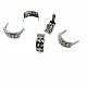7.5 x 17.50  mm Piramit Desenli Metal Fiyonk ( 250 Ad/Paket) F0003
