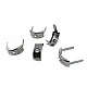 17.5 x 8.5 mm Tek Taşlı Metal Fiyonk ( 250 Ad/Paket) F0006