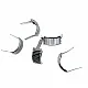 17.5 x 8.5 mm Stripe Metal Bow (250 Pcs / Package) F0008
