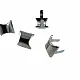 17 x 17.50 mm Plain Oval Metal Bows (250 Pcs / Package) F0010