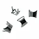 17 x 17.50 mm Plain Oval Metal Bows (250 Pcs / Package) F0010