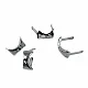 17.5 x 10 mm Taş Delikli Oval Metal Fiyonk ( 250 Ad/Paket) F0011