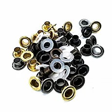 Eyelets 13/64" 10 mm (250 Pcs / Package) Silver Braas Oxide K0008