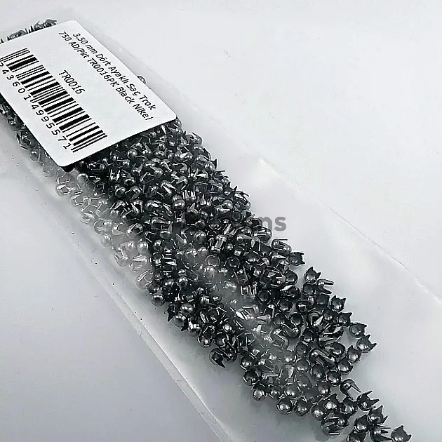 Metal Trok 3,5 mm Black Nickel Four Legged Prong Stud (750 pcs / Package) TR0016PKB