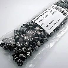 Metal Trok Black Nickel 7.5 mm Prong Stud Swirl Pattern Six Legged (500 pcs / Package) TR0028PK