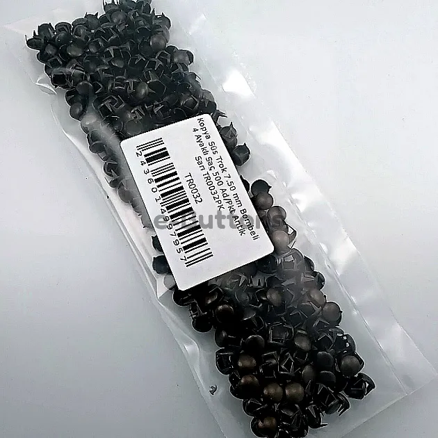 Saç Trok 7,5 mm Antik Sarı Renk Tırnaklı Süs Trok (500 Ad/Paket) TR0032PKA