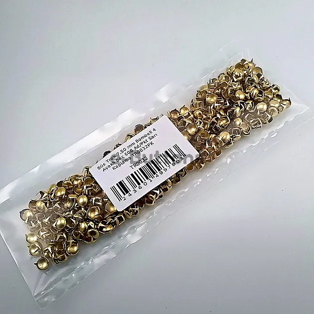 Saç Trok 7,5 mm Sarı Renk Tırnaklı Süs Trok (500 Ad/Paket) TR0032PKS