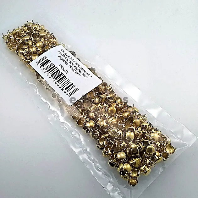 Saç Trok 7,5 mm Sarı Renk Tırnaklı Süs Trok (500 Ad/Paket) TR0032PKS