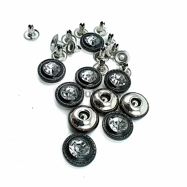 Glass Stone Rivet 12 mm 20 length  R0017