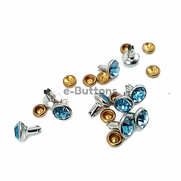 8 mm 12 L Rhinestone Rivet R0024