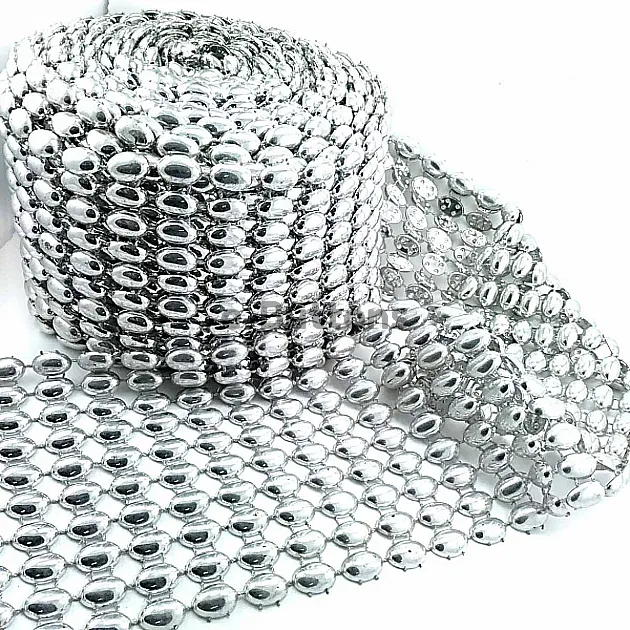 Silver Color Plastic Ribbon Ornament SRT0001 Silver Color Plastic Ribbon Ornament SRT0001