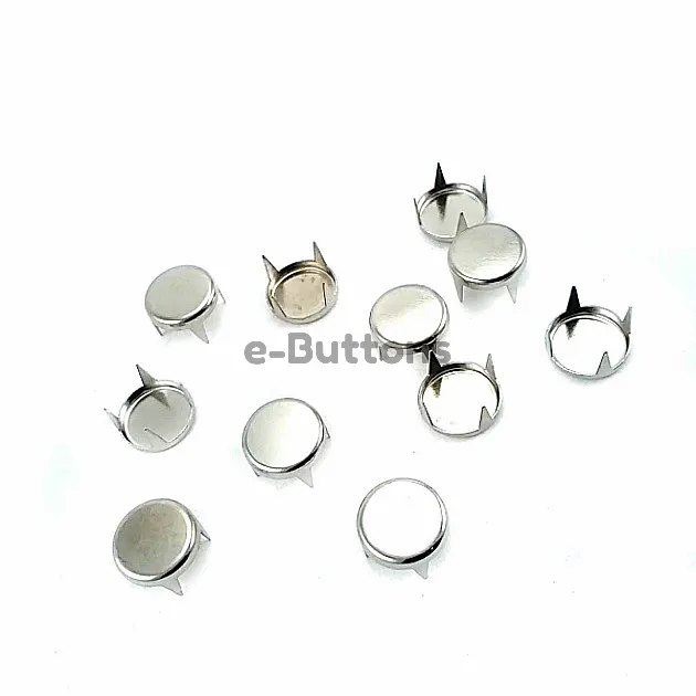 Ornament Stud 9.50 mm Flat Coin Shaped Four Prong Brass Stud (250 Pcs/Pack) TR0006