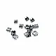 6 mm Punk Spikes Spots Stud Pyramid Shape (250 Pcs / Pack) TR0008