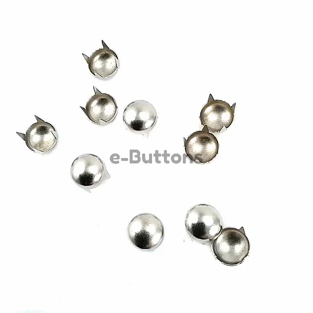 Slightly Convex Ornamental Prong Studs Brass 8.50 mm 4-legged (250 Pcs/Pack) TR0011