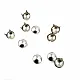 Slightly Convex Ornamental Prong Studs Brass 8.50 mm 4-legged (250 Pcs/Pack) TR0011