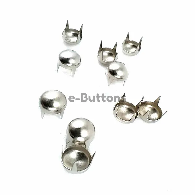 Slightly Convex Ornamental Prong Studs Brass 8.50 mm 4-legged (250 Pcs/Pack) TR0011