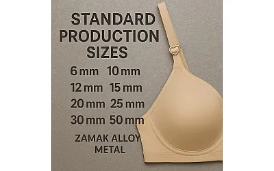 Available Size Options for Zamak Bra Accessories