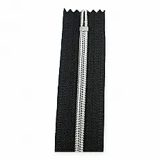 Nylon Coil Zipper 12 cm #5 4,70" Metallic Teeth Jacket Zipper Close End ZPSM0012T10