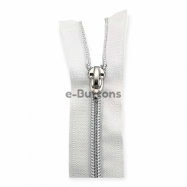 Nylon Coil Zipper 20 cm #5 7,90" Metallic Teeth Jacket Zipper Close End ZPSM0020T10 Nylon Coil Zipper 20 cm #5 7,90" Metallic Teeth Jacket Zipper Close End ZPSM0020T10